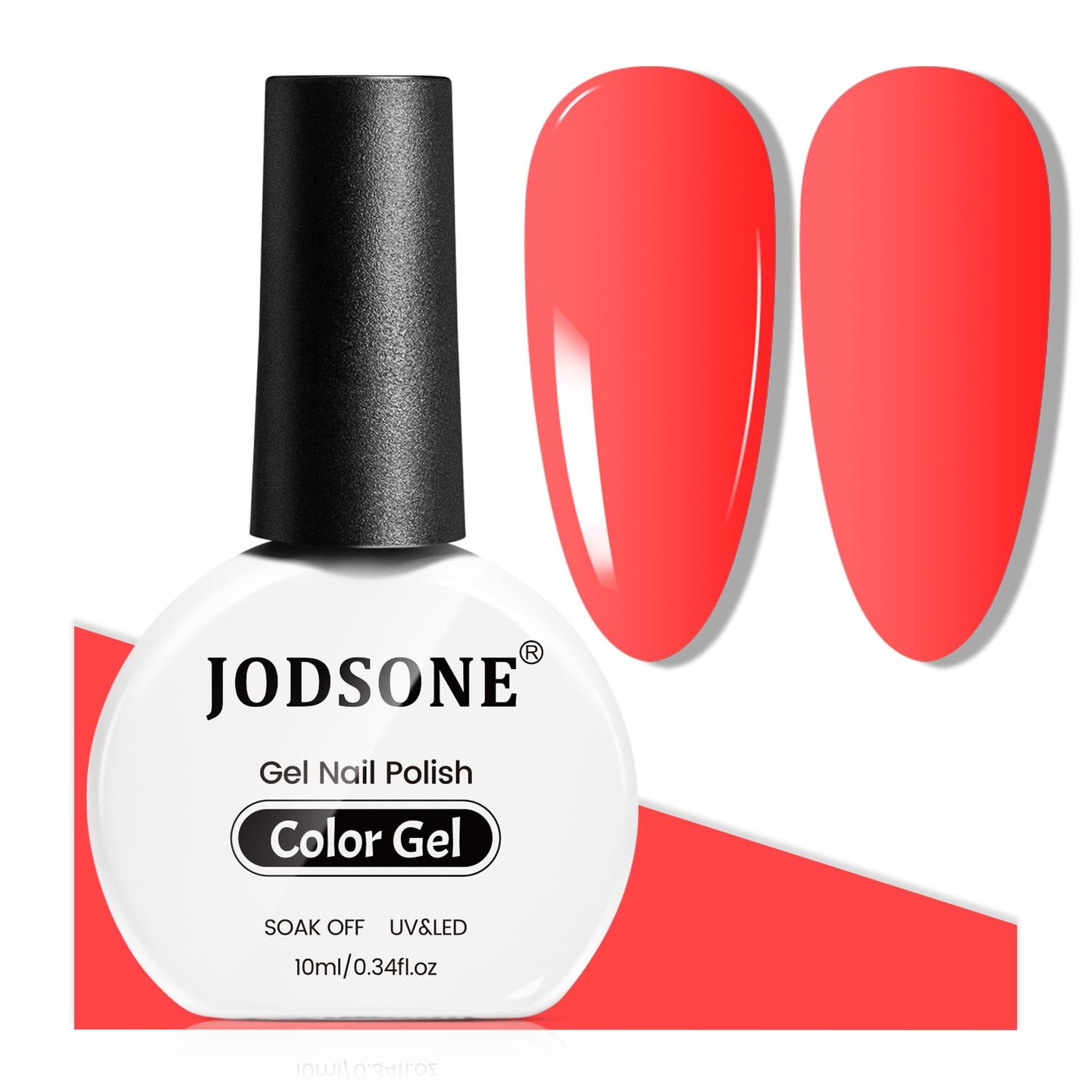 Amazon.com : JODSONE Coral Pink Gel Nail Polish 10ml coral gel